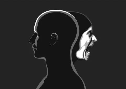 Inner world of man Stock Illustration