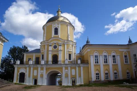 Inner yard of monastery Stock Photos