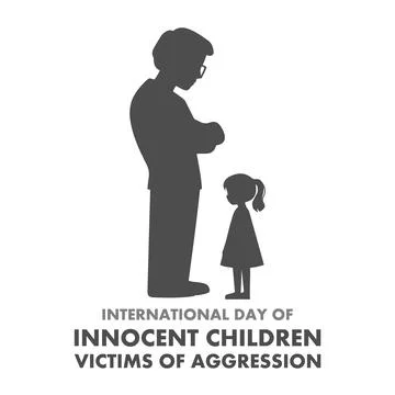 Innocent children victims aggression dad daughter イラスト素材
