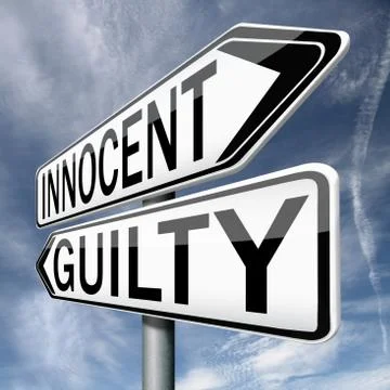 Innocent guilty Stock-Illustration