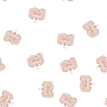 Innocent law glyph seamless pattern Stock Illustration