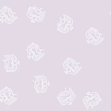 Innocent law line seamless pattern Stock Illustration