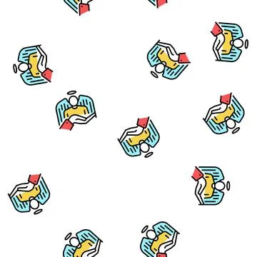 Innocent law vector seamless pattern Stock Illustration