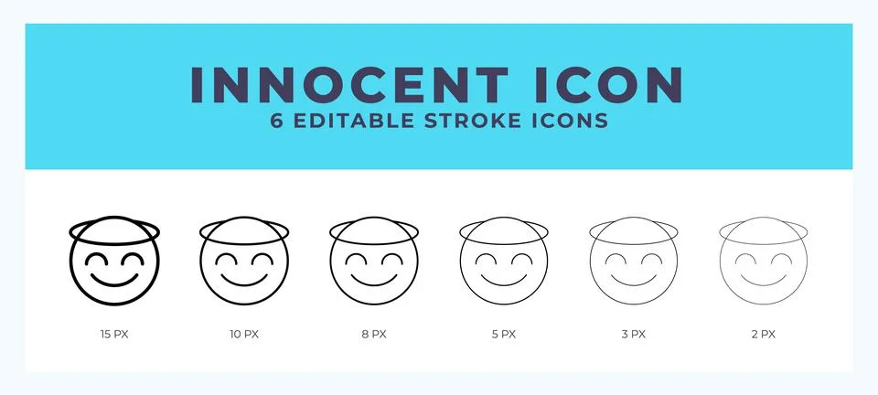 Innocent line icon. Thin line. Bold line. Vector illustration. Stock Illustration