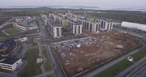 Innopolis, Tatarstan, Russia. Flight over the city Stock Footage 110753489