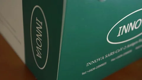 Innova Coronavirus lateral flow test box Stock Footage 148499418