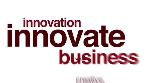 Innovate animated word cloud. Stock Footage 70221493