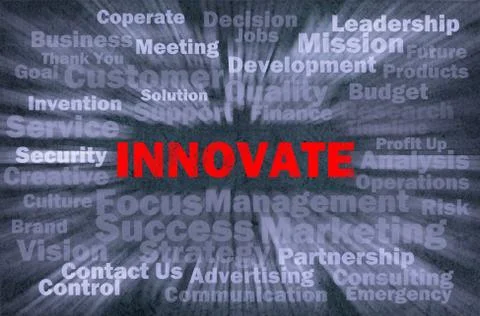 Innovate concept with motion rays Ilustração Stock