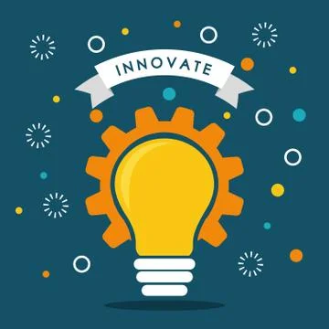 Innovate disign. Idea icon. Flat illustration , vector Stock Illustration
