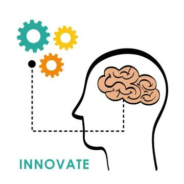 Innovate disign. Idea icon. Flat illustration , vector Stock Illustration