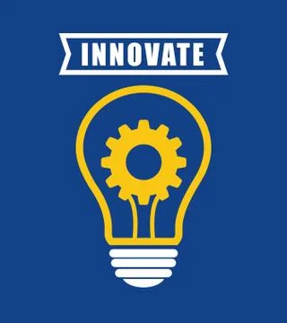 Innovate disign. Idea icon. Flat illustration , vector Stock Illustration