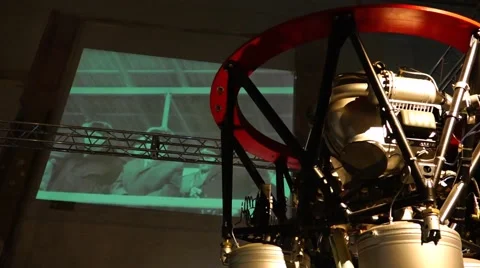 Innovate, innovative  Spacecraft on the background of the documentary Stock Footage 68796660