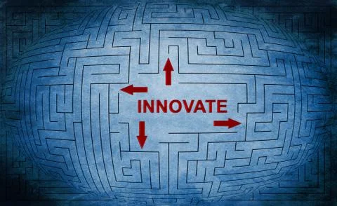 Innovate maze concept Stock Photos
