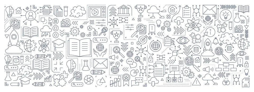 Innovate technology pattern. Infographic startup. Business brainstorm. Data i Stock Illustration