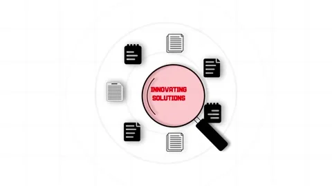 Innovating solutions scan for creative problem solving to demonstrate autom.. Stock Footage 329598266