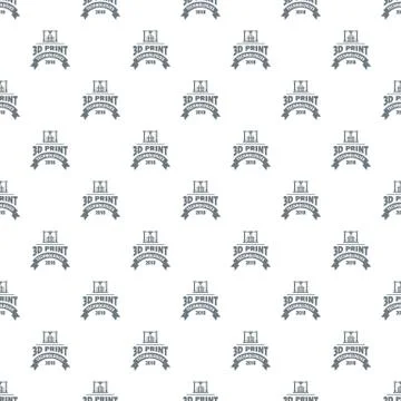 Innovation 3d printing pattern seamless Stock Illustration