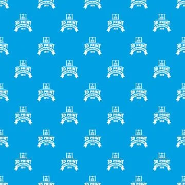 Innovation 3d printing pattern vector seamless blue 스톡 일러스트