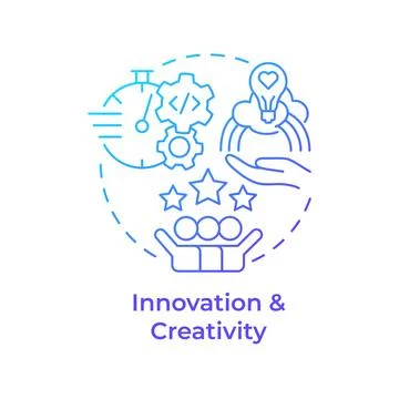 Innovation and creativity blue gradient concept icon イラスト素材