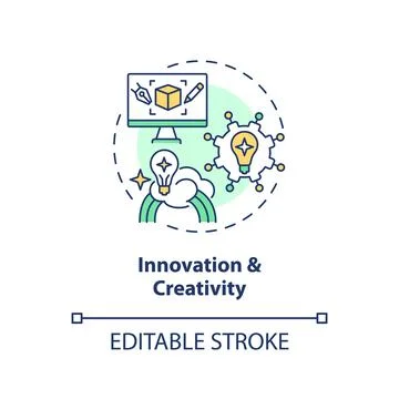Innovation and creativity concept icon Stock Illustration