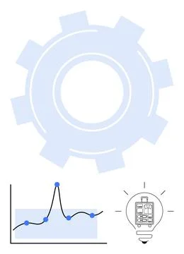Innovation and Efficiency Through Data and Technology Integration Stock Illustration
