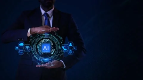 Innovation, and the power of AI cloud computing Technology, communication Stock Footage 287411207