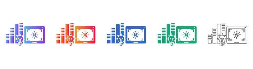 Innovation and Strategy Digital Analytics Illustrazione stock