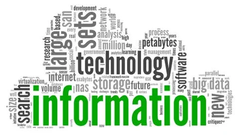 Innovation and technology concept  in tag cloud Stock Illustration