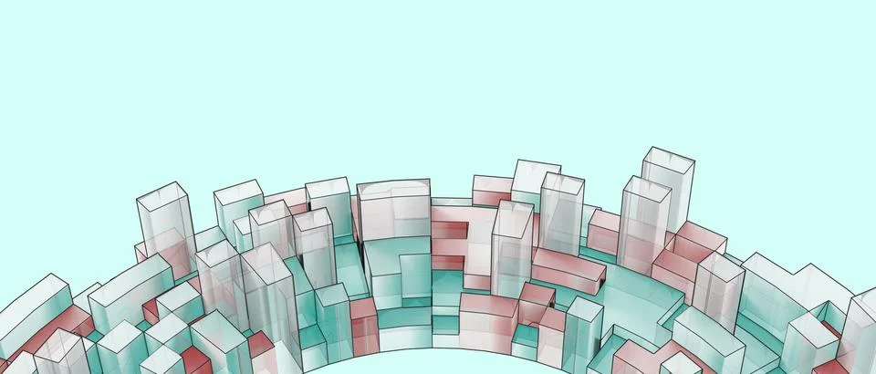 Innovation and technology network structure background for digital data connect Stock Illustration