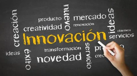 Innovation chalk drawing Stock Photos