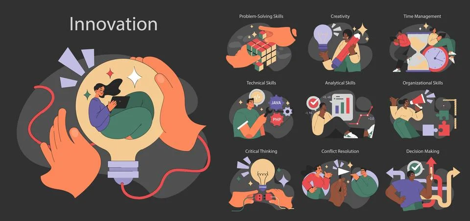 Innovation concept. Illustrazione stock