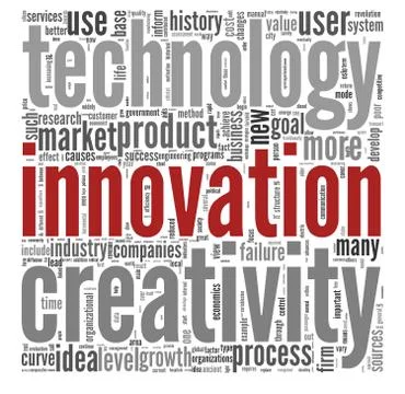 Innovation concept words in tag cloud Stock Illustration