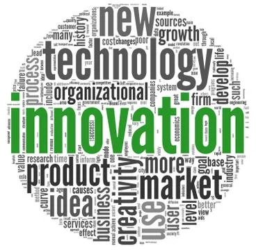 Innovation concept words in tag cloud Stock Illustration