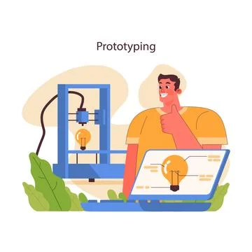 Innovation cycle. Generation of a creative idea or business solution Stock Illustration