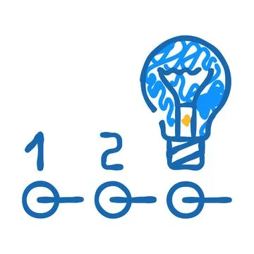 Innovation data science icon doodle illustration Stock Illustration