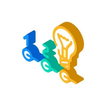 Innovation data science isometric icon vector illustration Stock Illustration