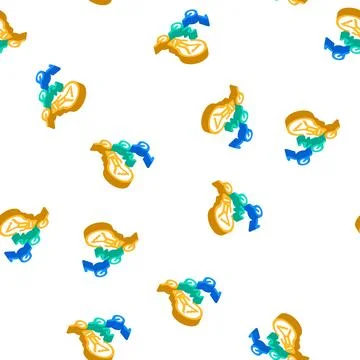 Innovation data science isometric icon seamless pattern Stock Illustration