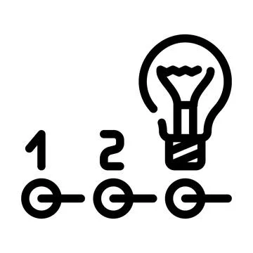 Innovation data science line icon vector illustration 库存插图