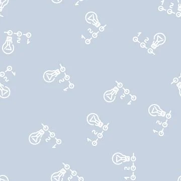 Innovation data science line vector seamless pattern Stock Illustration