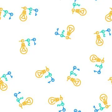 Innovation data science vector seamless pattern Illustrazione stock