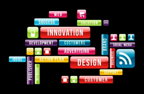 Innovation design cloud Stock Illustration