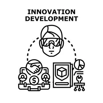 Innovation development creating new business solutions concept Stock Illustration