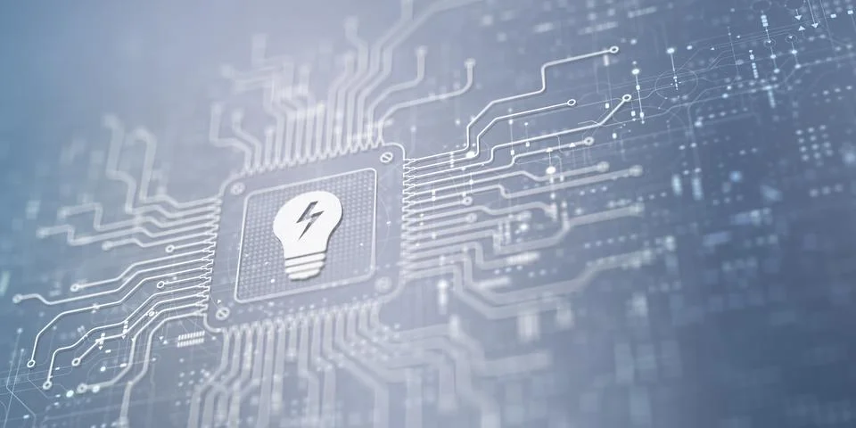 Innovation Driving Change Illustrated on a Processor. Stock Illustration