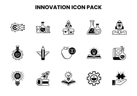 Innovation DuoTone Icons Pack Illustrazione stock