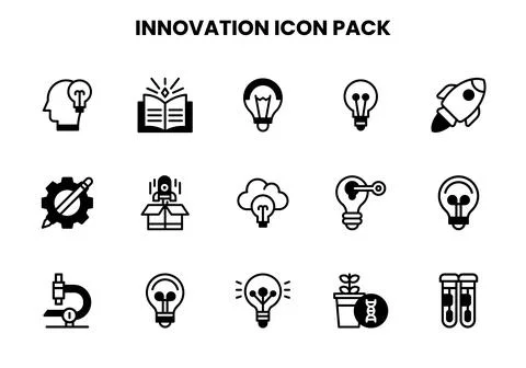 Innovation DuoTone Icons Pack Stock Illustration