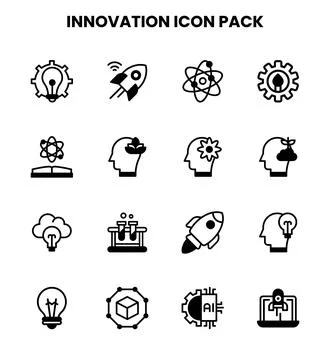 Innovation DuoTone Vector Icons Pack 스톡 일러스트