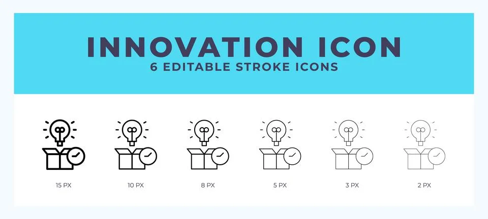 Innovation editable line icon. Vector illustration with different stroke. イラスト素材