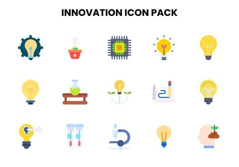 Innovation Flat Design Icons Pack イラスト素材