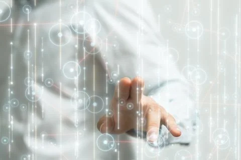 A Innovation futuristic digital data binary code background technology 库存照片