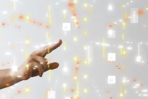 A Innovation futuristic digital data binary code background technology 스톡 사진