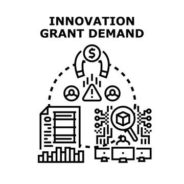 Innovation grant demand for business development funding 스톡 일러스트